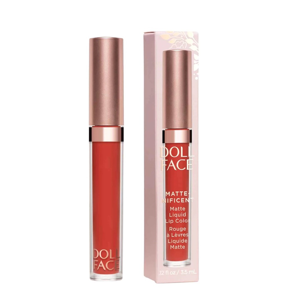 Dollface matte lipstick color “bombshell”